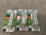 Philips Energy Saver Replacement Cfl 13w Pl-c Cool White 4100k 4 Pin Bulb Lot 3. Fixed Price $20.00.
