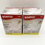 Satco A3921 130v Candelabra Base 15-watt G16.5 Light Bulb, Clear Bulk Lot Of 20. Fixed Price $34.29.