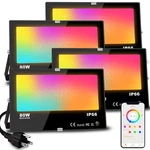 Melpo Led Flood Light Outdoor 800w Equivalent 8000lm Smart Rgb Landscape Ligh.... Fixed Price $216.21.