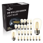 Brimax 25 Pack S14 Replacement Led Bulbs,2w Outdoor String Light Bulbs Shatterpr. Fixed Price $34.39.