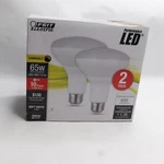 (2-pk) Feit Electric 9.5 Watt E26 Br30 Soft White Led Dimmable Light Bulb. Fixed Price $20.50.