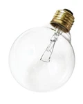 Satco A3647 130v Medium Base 25-watt G25 Light Bulb, Clear. Fixed Price $10.51.