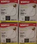 G25 Bulb Decorative Globe Lamp S3447 120v Medium Base Clear Satco Lot 4x New. Fixed Price $15.99.