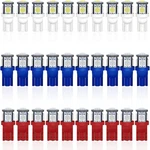 Alopee 30-pack 194 Led Bulb, T10 Wedge Base, 5smd-5050, White/blue/red Combo, 12. Fixed Price $21.79.