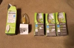 4 Greenlite 4w (40w) Led Candelabra Base Soft White Decorative Bulbs Ugly Boxes. Fixed Price $9.00.