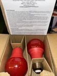 Amazon Basics 60 Watt Equivalent, Red, Non-dimmable, A19 Led Used 2-pack. Fixed Price $9.95.