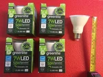 4 Pack Led 7w Dimmable Floodlight 3000k 50w 7w/led/par20d/fl Greenlite. Fixed Price $7.99.