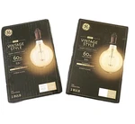 Ge Vintage 60w Replacement Bulb 5w Warm Amber Glass Dimmable A19 #33548 2 Pack. Fixed Price $23.92.