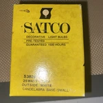 13 New Satco S3822 25 Watt 120v Clear Globe Light Bulbs Candelabra Base Small. Fixed Price $16.99.
