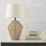 Nourison Home 23" Jute Woven Natural Rope Table Lamp, Farmhouse, Boho, Beach .... Fixed Price $142.07.
