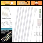 Led Under Cabinet Lighting 6-pack, 12" Linkable Strip Lights, 1200 Lumen, Warm W. Fixed Price $64.99.