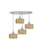 Elegant 4 Light Chandelier 1284d-r-e-lt/rc Mini 8 In Chrome 1284d-r-e-lt Hanging. Fixed Price $59.95.