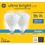 Ge 2pk 24w Ultra Bright Br30 Led Indoor Floodlight Daylight. Fixed Price $22.95.
