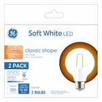 Led Globe Light Bulbs, Clear, 4 Watt, 2-pk. - 93130355. Fixed Price $23.14.