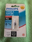 New Philips 12 Volt 75 Watt Gy 6.35 Base T4 Light Bulb. Fixed Price $9.95.