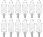 Cylyt 12-pack E12 Candelabra Light Bulbs 25w Warm 25w-12pcs, Silver Base. Fixed Price $17.84.