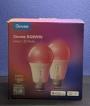 Govee Rgbww Smart Led Bulb (model H6006) 2 Pack 1000 Lumens. Fixed Price $24.99.