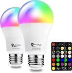 Led Color Changing Light Bulb With Remote Control, 60w Equivalent Rgb Bulbs, 8w. Fixed Price $27.99.