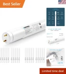 Parmida 20-pack 4ft Led T8 Hybrid Light Tubes, 6000k Bright White, Listed. Fixed Price $206.99.