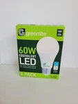 4-pack Greenlite Led 4 Pack 9w 60w Equivalent Light Bulbs 800 Lumens A19. Fixed Price $4.50.