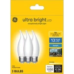(3 Bulbs) Ge Ultra Bright Led Light Bulbs, 100w, Daylight Candle Lights,. Fixed Price $14.77.