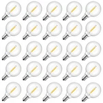 Brightown 25 Pack G40 Led Replacement Bulbs, E12 Base, 2200k Warm White,.... Fixed Price $33.25.