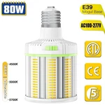 Led Corn Light 80w Commercial Parking Lot Warehouse Lighting 4500k/5000k/5700k. Fixed Price $48.06.