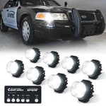 Xprite 8pcs Hideaway Led Strobe Light Kit Emergency Hazard Warning Lights Head. Fixed Price $89.99.