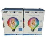 2 Pack Feit Electric Smart Wifi Led G30 Bulb Color Changing 60w Replacement 6w. Fixed Price $25.63.