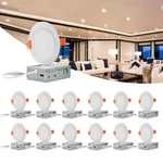 12 Pack 6 Inch 13w 5cct Led Ceiling Lights Downlights Dimmable With Junction Box. Fixed Price $59.98.