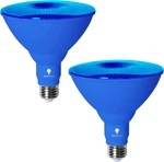 2 Pack Bluex Led Par38 Flood Blue Light Bulb - 18w (120watt Equivalent) Damp R. Fixed Price $34.97.