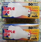 Lot Of 4 Nos Feit Electric 50r20 50w Track Flood Light 120 130 Volt Brass Base. Fixed Price $18.00.