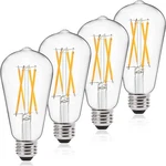 Vintage Led Edison Bulbs E26 Dimmable 6w, 4 Count 2700k Warm White 700 Lumens. Fixed Price $18.99.