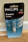 Philips 120v 75w Bc75q-cl Halogen T4 Mini Candelabra Light Bulb Bright White New. Fixed Price $9.99.