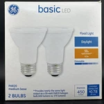 Ge 50-watt Par20 Led Flood Lights 450 Lumens - 5000k 2 Daylight Bulbs Med Base. Fixed Price $13.47.