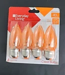 Everyday Living 40w Clear Light Bulbs (4ct) B10 - New & Sealed. Fixed Price $16.95.
