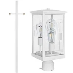 Outdoor Modern Post Light & Lamp Clear Glass For Driveways, Porches, Yard. Fixed Price $256.52.