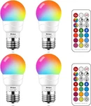 Melpo Led Color Changing Light Bulb With Remote Control, 5w 40w 4 Pack. Fixed Price $25.63.