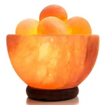 Umaid Himalayan Salt Lamp Bowl With 6 Massage Ball Lamp, Orange. Fixed Price $82.79.