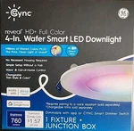 Ge Cync Reveal Hd+ Full Color Smart Led Wafer Downlight 4-inch Direct Wire New. Fixed Price $24.99.