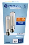 Ge T10 Led Light Bulb Med Base Decorative Arctic White Cool Daylight 40w / 5.5w. Fixed Price $12.49.