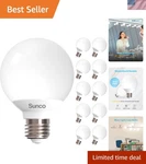 Sunco 10 Pack G25 Led Light Bulbs, Vanity Globe Bathroom Bulb, 450 Lm, 500. Fixed Price $44.60.