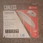 Utilitech Canless Led Recessed Lighting Kit 6" White Dimmable 2700k-6500k. Fixed Price $32.95.