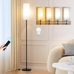 Ambimall Floor Lamps For Living Room, 64" 64.57 Inches Round Shade, White. Fixed Price $54.89.