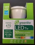 Greenlite 7w Led Par20d/nfl/27k 12pack Replacement Dimmable Spotlight. Fixed Price $29.99.