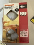 Sylvania Double Life Soft White A19 60w Light Bulbs 4-pack Open Box. Fixed Price $37.00.
