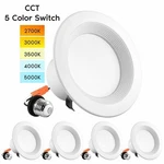 Luxrite 4-pack 10w 4 Inch Dimmable Recessed Can Light Color Selectable Downlight. Fixed Price $73.49.