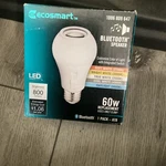 Eco Smart Lightbulb With Built-in Speaker Bluetooth Compatible. Fixed Price $10.00.