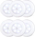Star-spangled 6 Pack 2.8 Motion Sensor Lights Indoor Aaa Pack, Cool White. Fixed Price $19.94.