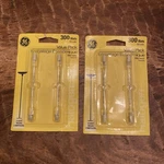 Ge 27447 300 Watt 120 Volt Double Ended Light Bulbs 2000hrs 2 Packs 3 Only. Fixed Price $20.00.